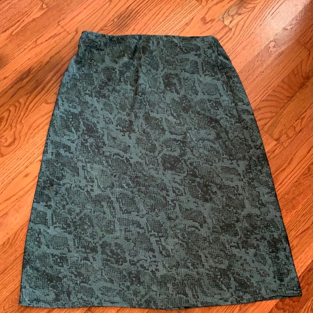 Women’s snake skin print midi skirt